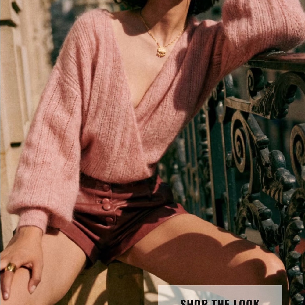 Reversible Sezane Jumper Cristina in Rosewood